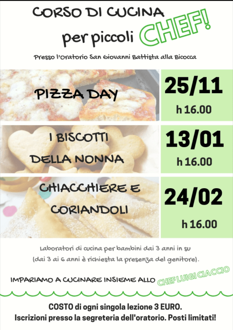 corso cucina piccoli