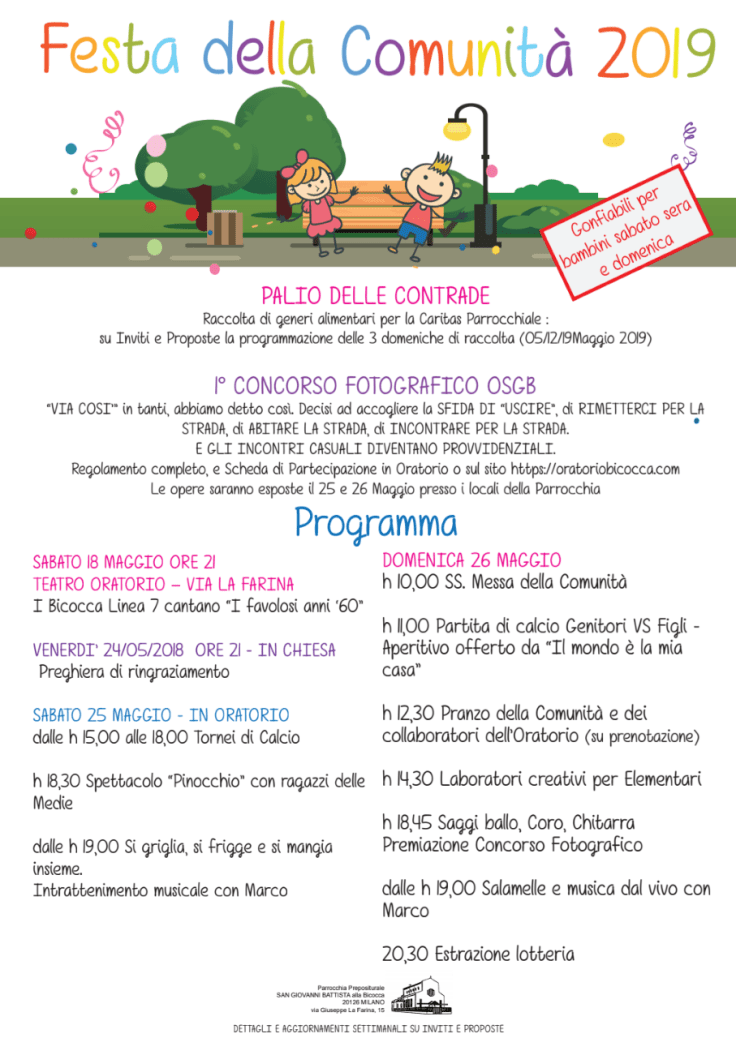 festa della comunità 2019