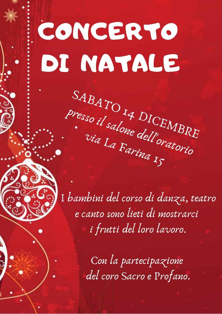 CONCERTO DI NATALE in oratorio